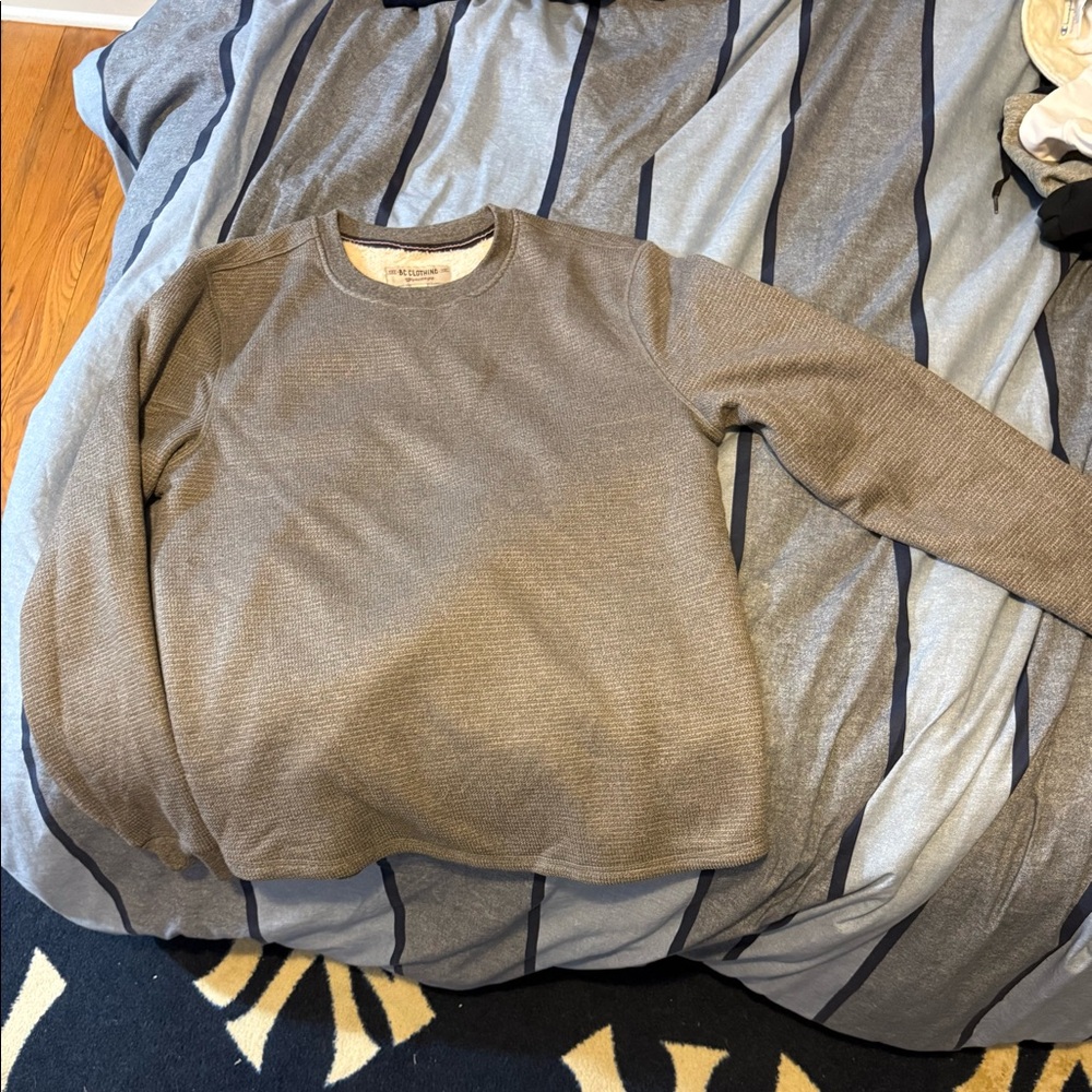 The BC Clothing Co Heritage lined grey crew neck